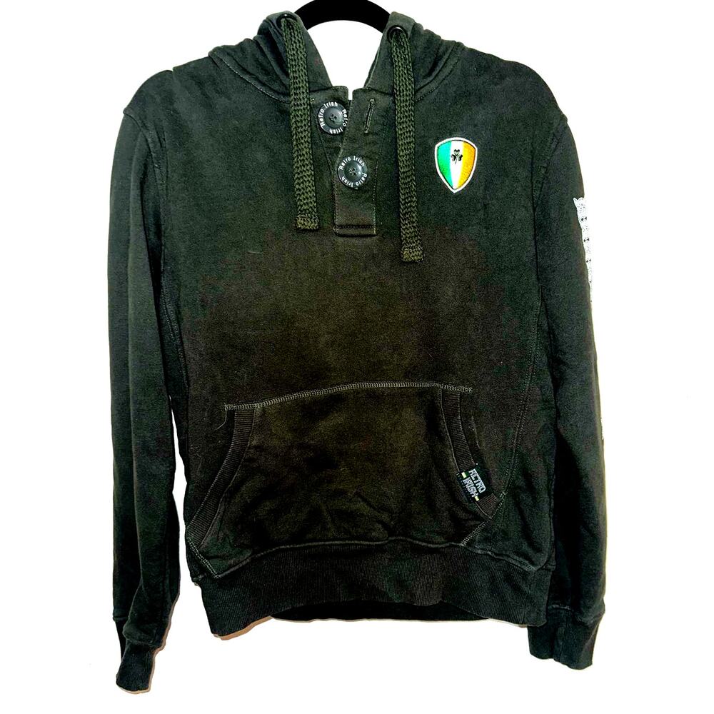 St. Patrick's Day Heavyweight Long Sleeve Green Irish Sweatshirt Size S